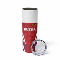 Custom Russia Football Skinny Tumbler Red Eagle Spirit - Wonder Print Shop