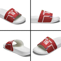 Custom Russia Football Slide Sandals Red Eagle Spirit - Wonder Print Shop