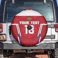 Custom Russia Football Spare Tire Cover Red Eagle Spirit - Wonder Print Shop