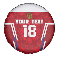 Custom Russia Football Spare Tire Cover Red Eagle Spirit - Wonder Print Shop