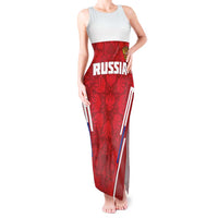 Custom Russia Football Tank Maxi Dress Red Eagle Spirit - Wonder Print Shop