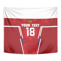 Custom Russia Football Tapestry Red Eagle Spirit - Wonder Print Shop