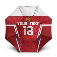 Custom Russia Football Umbrella Red Eagle Spirit - Wonder Print Shop