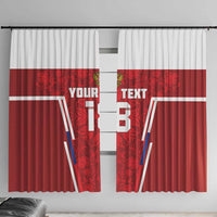Custom Russia Football Window Curtain Red Eagle Spirit - Wonder Print Shop