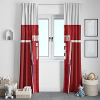 Custom Russia Football Window Curtain Red Eagle Spirit - Wonder Print Shop