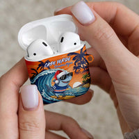 Cape Verde Christmas AirPods Case Shark Surfing Holiday Beach Style - Wonder Print Shop