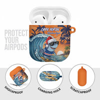 Cape Verde Christmas AirPods Case Shark Surfing Holiday Beach Style - Wonder Print Shop