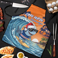 Cape Verde Christmas Apron Shark Surfing Holiday Beach Style - Wonder Print Shop