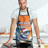 Cape Verde Christmas Apron Shark Surfing Holiday Beach Style - Wonder Print Shop