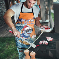 Cape Verde Christmas Apron Shark Surfing Holiday Beach Style - Wonder Print Shop