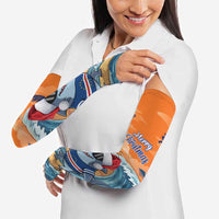 Cape Verde Christmas Arm Sleeves Shark Surfing Holiday Beach Style - Wonder Print Shop