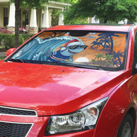 Cape Verde Christmas Auto Sun Shade Shark Surfing Holiday Beach Style - Wonder Print Shop