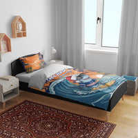 Cape Verde Christmas Bedding Set Shark Surfing Holiday Beach Style - Wonder Print Shop