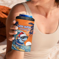 Cape Verde Christmas 4 in 1 Can Cooler Tumbler Shark Surfing Holiday Beach Style - Wonder Print Shop