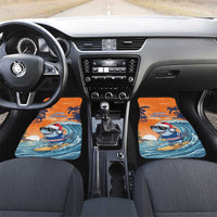 Cape Verde Christmas Car Mats Shark Surfing Holiday Beach Style - Wonder Print Shop