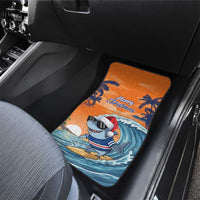 Cape Verde Christmas Car Mats Shark Surfing Holiday Beach Style - Wonder Print Shop