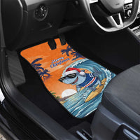 Cape Verde Christmas Car Mats Shark Surfing Holiday Beach Style - Wonder Print Shop