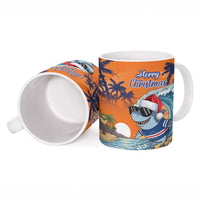 Cape Verde Christmas Ceramic Mug Shark Surfing Holiday Beach Style - Wonder Print Shop