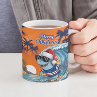 Cape Verde Christmas Ceramic Mug Shark Surfing Holiday Beach Style - Wonder Print Shop