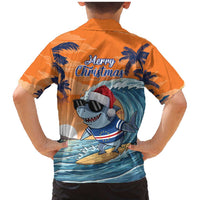 Cape Verde Christmas Family Matching Mermaid Dress and Hawaiian Shirt Shark Surfing Holiday Beach Style - Wonder Print Shop