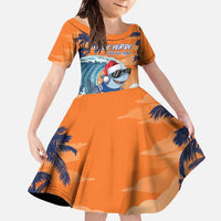 Cape Verde Christmas Family Matching Off The Shoulder Long Sleeve Dress and Hawaiian Shirt Shark Surfing Holiday Beach Style - Wonder Print Shop