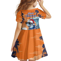 Cape Verde Christmas Family Matching Off The Shoulder Long Sleeve Dress and Hawaiian Shirt Shark Surfing Holiday Beach Style - Wonder Print Shop