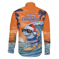 Cape Verde Christmas Family Matching Off The Shoulder Long Sleeve Dress and Hawaiian Shirt Shark Surfing Holiday Beach Style - Wonder Print Shop