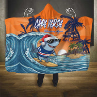 Cape Verde Christmas Hooded Blanket Shark Surfing Holiday Beach Style - Wonder Print Shop