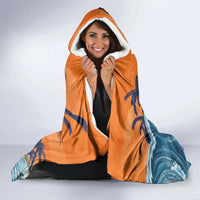 Cape Verde Christmas Hooded Blanket Shark Surfing Holiday Beach Style - Wonder Print Shop