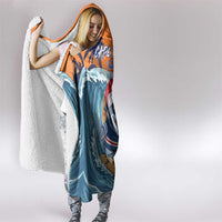 Cape Verde Christmas Hooded Blanket Shark Surfing Holiday Beach Style - Wonder Print Shop