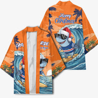 Cape Verde Christmas Kimono Shark Surfing Holiday Beach Style - Wonder Print Shop