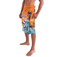 Cape Verde Christmas Lavalava Shark Surfing Holiday Beach Style - Wonder Print Shop