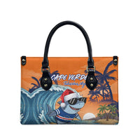 Cape Verde Christmas Leather Bag Shark Surfing Holiday Beach Style - Wonder Print Shop