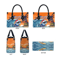 Cape Verde Christmas Leather Bag Shark Surfing Holiday Beach Style - Wonder Print Shop