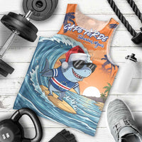 Cape Verde Christmas Men Tank Top Shark Surfing Holiday Beach Style - Wonder Print Shop