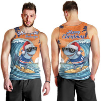 Cape Verde Christmas Men Tank Top Shark Surfing Holiday Beach Style - Wonder Print Shop