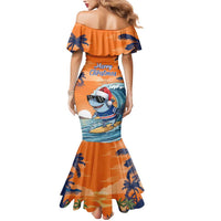 Cape Verde Christmas Mermaid Dress Shark Surfing Holiday Beach Style - Wonder Print Shop