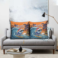 Cape Verde Christmas Pillow Cover Shark Surfing Holiday Beach Style - Wonder Print Shop
