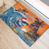Cape Verde Christmas Rubber Doormat Shark Surfing Holiday Beach Style - Wonder Print Shop