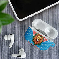Luxembourg Christmas AirPods Case Schei Chreschtdeeg Xmas Pattern - Wonder Print Shop