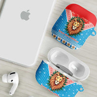 Luxembourg Christmas AirPods Case Schei Chreschtdeeg Xmas Pattern - Wonder Print Shop