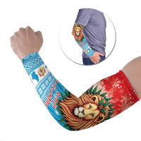 Luxembourg Christmas Arm Sleeves Schei Chreschtdeeg Xmas Pattern - Wonder Print Shop