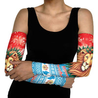 Luxembourg Christmas Arm Sleeves Schei Chreschtdeeg Xmas Pattern - Wonder Print Shop