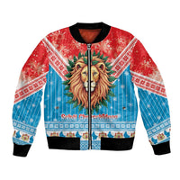 Luxembourg Christmas Bomber Jacket Schei Chreschtdeeg Xmas Pattern - Wonder Print Shop