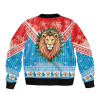 Luxembourg Christmas Bomber Jacket Schei Chreschtdeeg Xmas Pattern - Wonder Print Shop