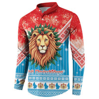 Luxembourg Christmas Button Sweatshirt Schei Chreschtdeeg Xmas Pattern - Wonder Print Shop