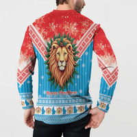 Luxembourg Christmas Button Sweatshirt Schei Chreschtdeeg Xmas Pattern - Wonder Print Shop