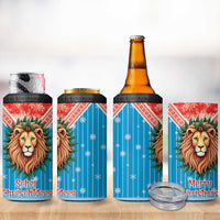 Luxembourg Christmas 4 in 1 Can Cooler Tumbler Schei Chreschtdeeg Xmas Pattern - Wonder Print Shop