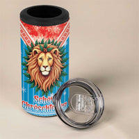 Luxembourg Christmas 4 in 1 Can Cooler Tumbler Schei Chreschtdeeg Xmas Pattern - Wonder Print Shop