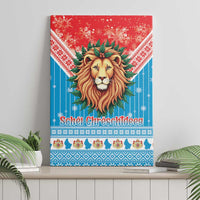 Luxembourg Christmas Canvas Wall Art Schei Chreschtdeeg Xmas Pattern - Wonder Print Shop
